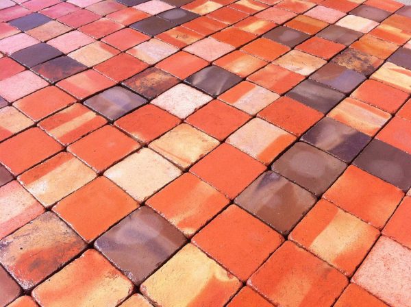 Close up of the terracotta floor we installed on these tourist apartments in Portugal